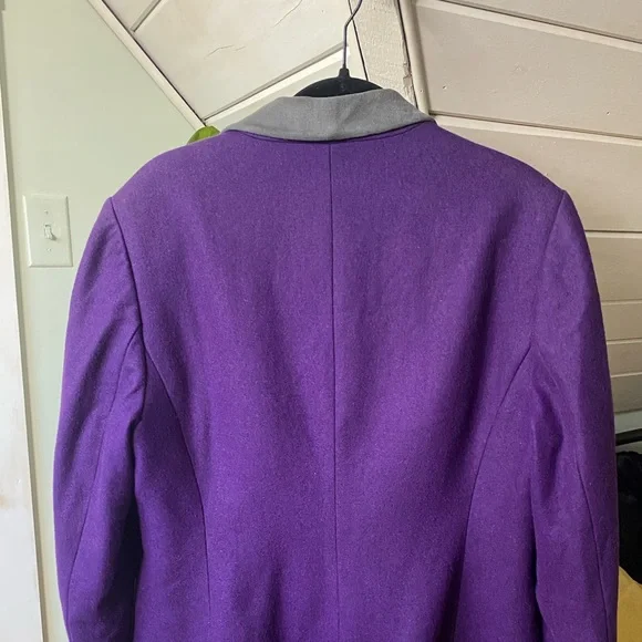 J. Peterman Company Wool Blend Blazer with Colorblock and Printed Lining Size 10 - Picture 5 of 12